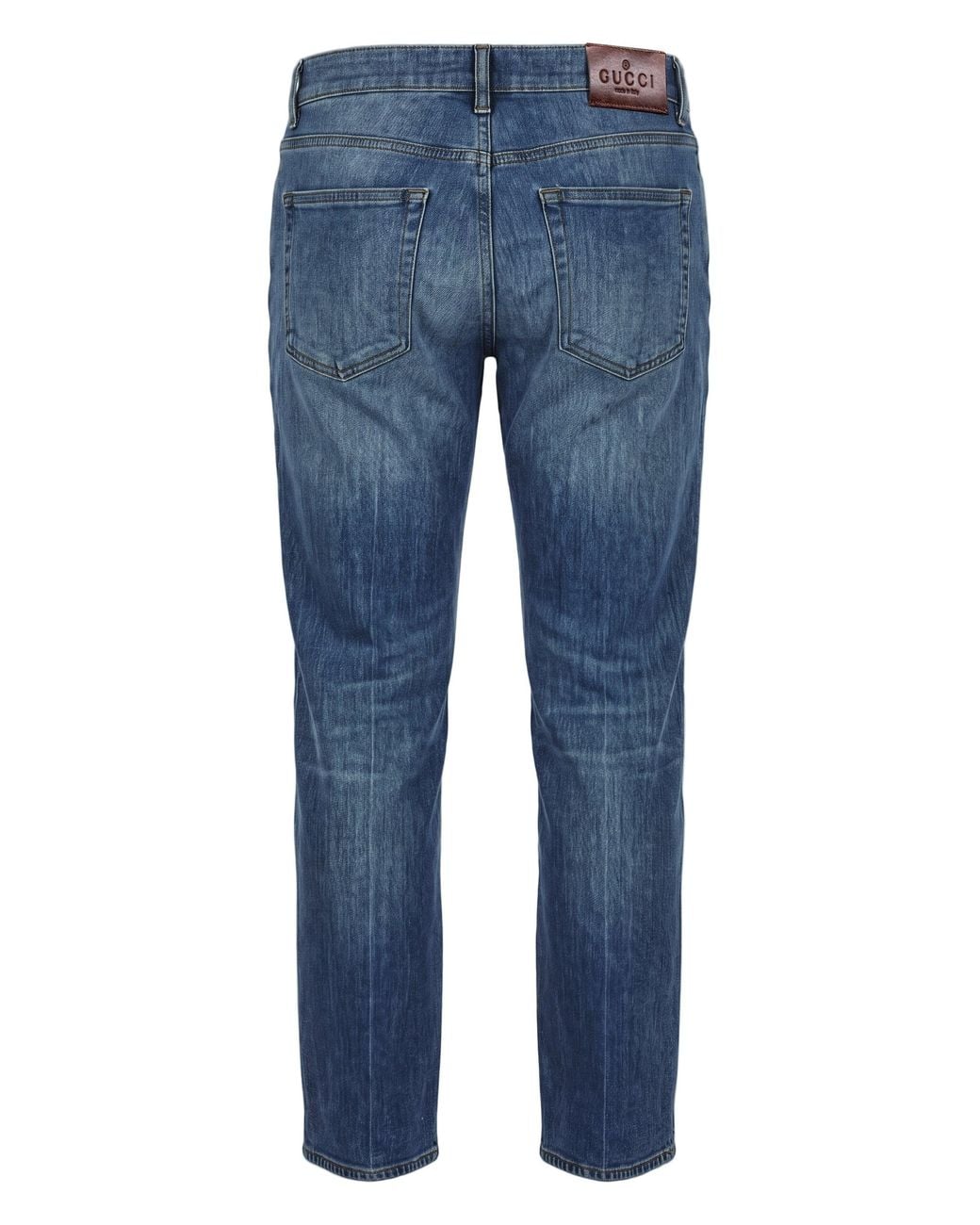 Gucci Blue Cotton Jeans