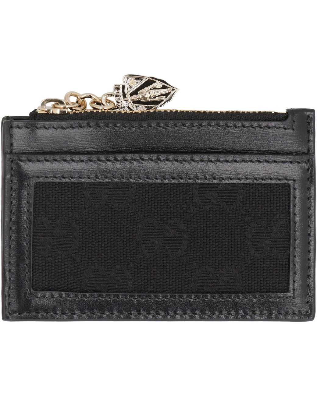 Gucci Black Gg Fabric Card Holder