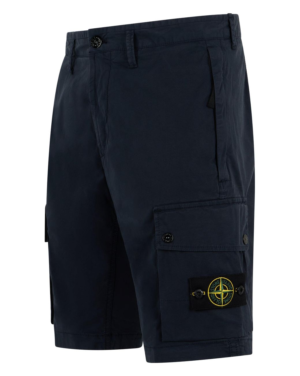 Stone Island Blue Cotton Bermuda for men