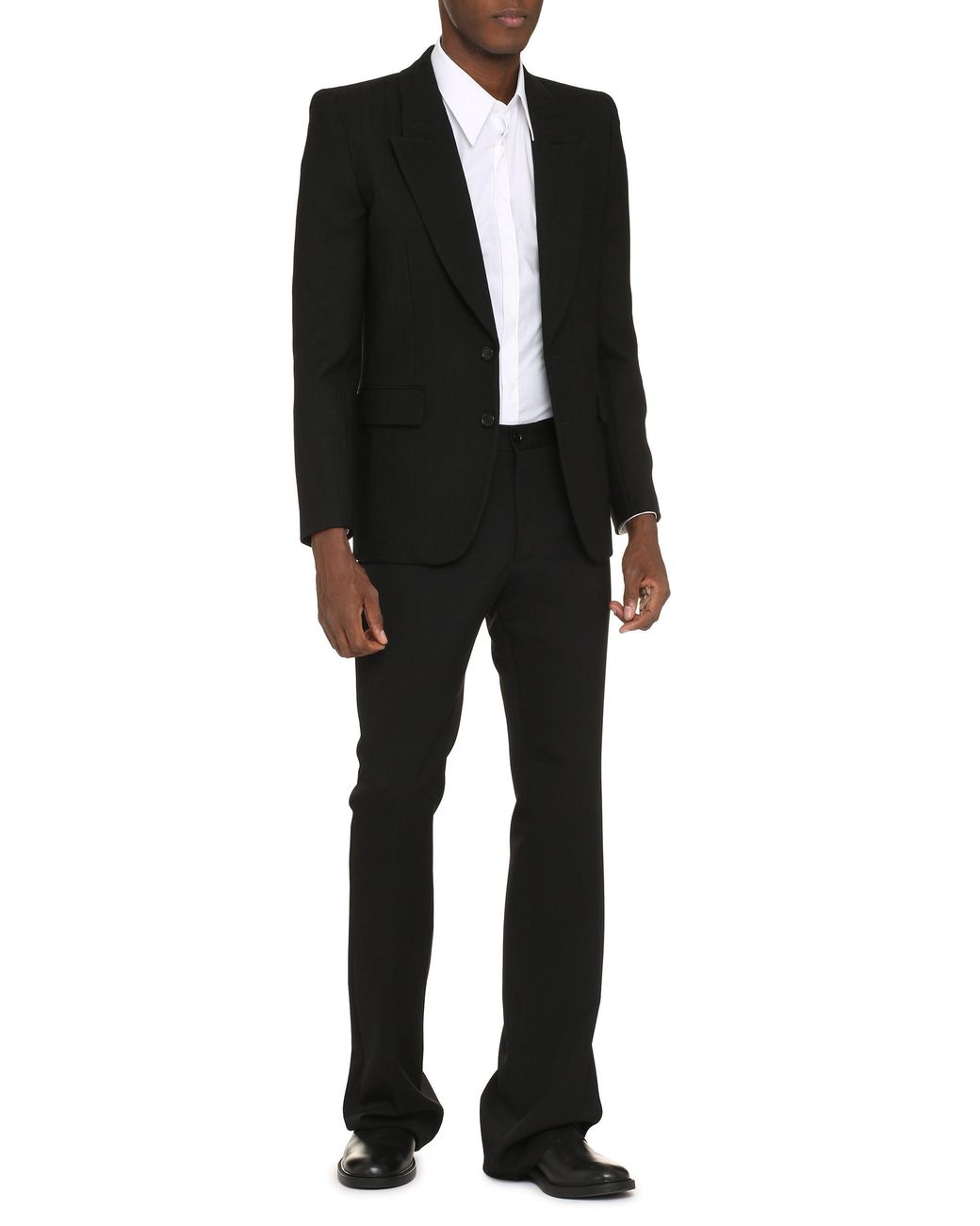 Saint Laurent Black Single Breasted Striped Tailored Blazer for men