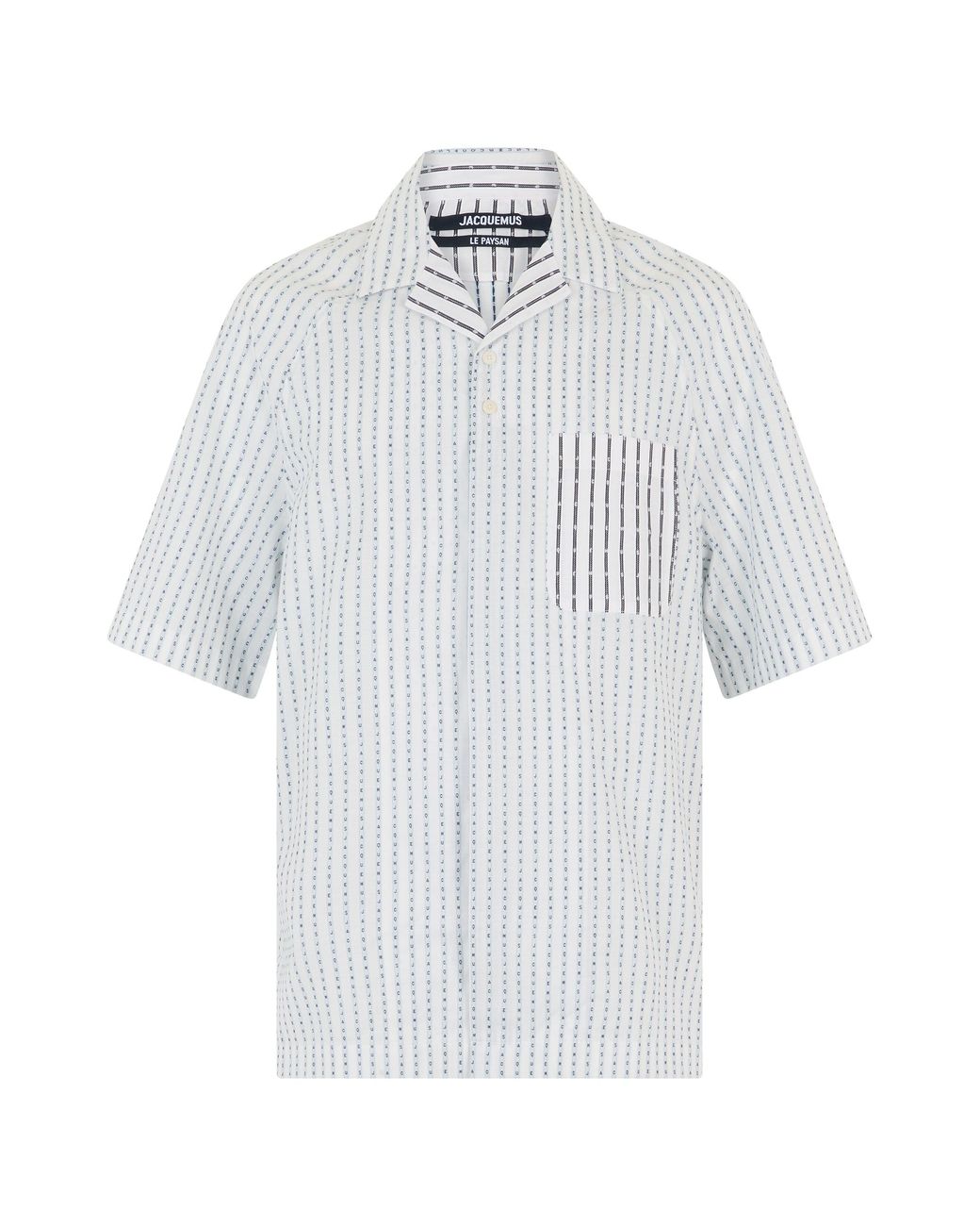 Jacquemus White Short Sleeve Shirt With Print for men