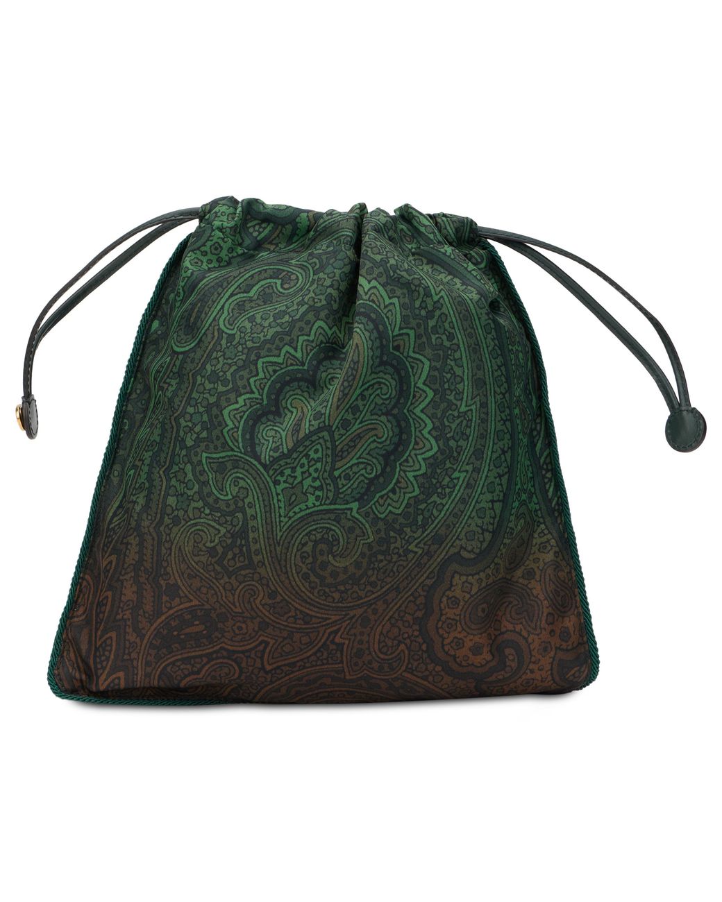 Etro Green Bosa Bag With Paisley Pattern