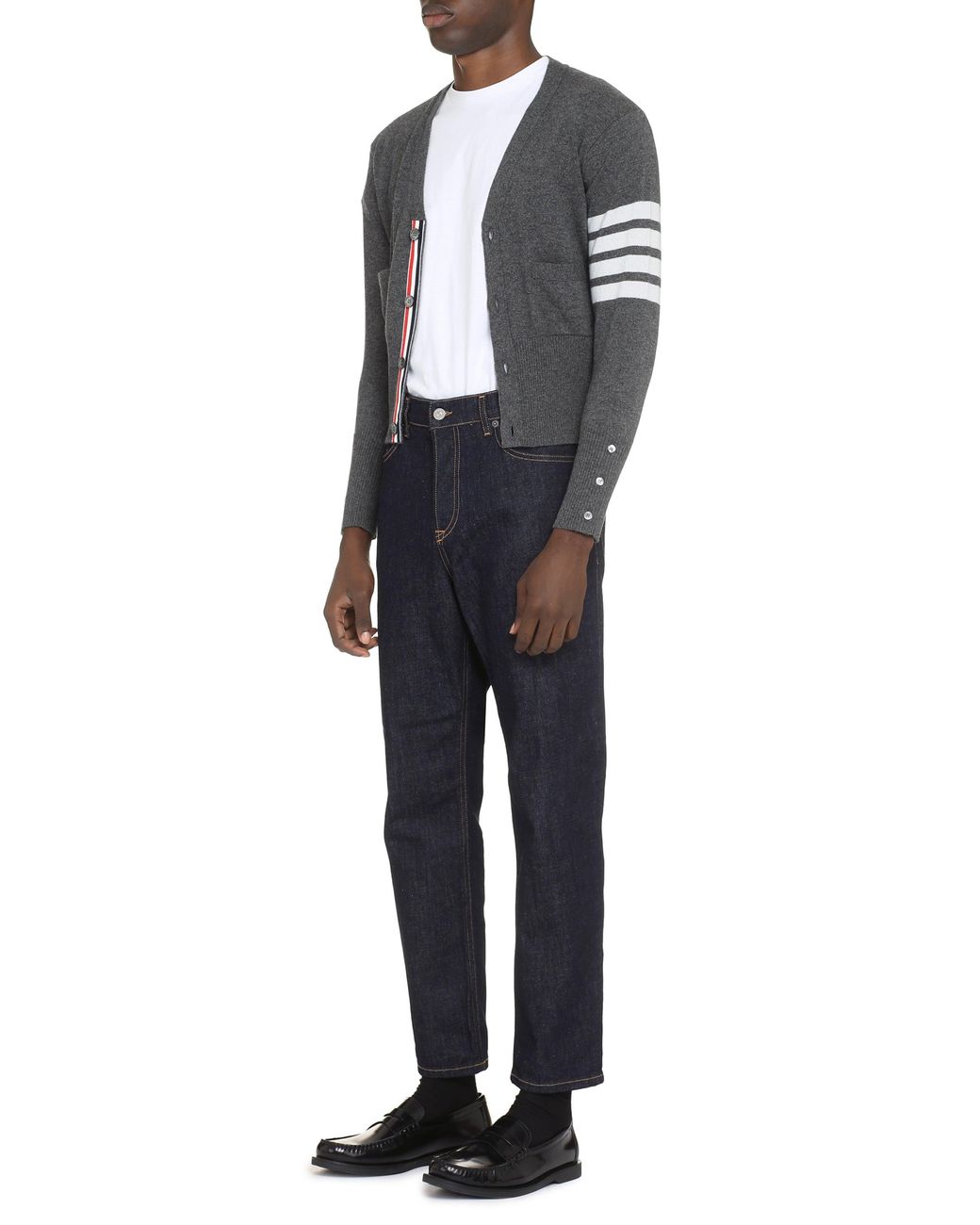 Thom Browne Black Cashmere Cardigan for men