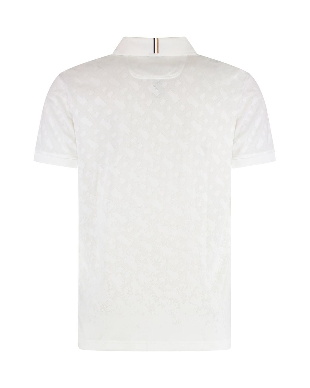 Boss White Technical Fabric Polo Shirt for men