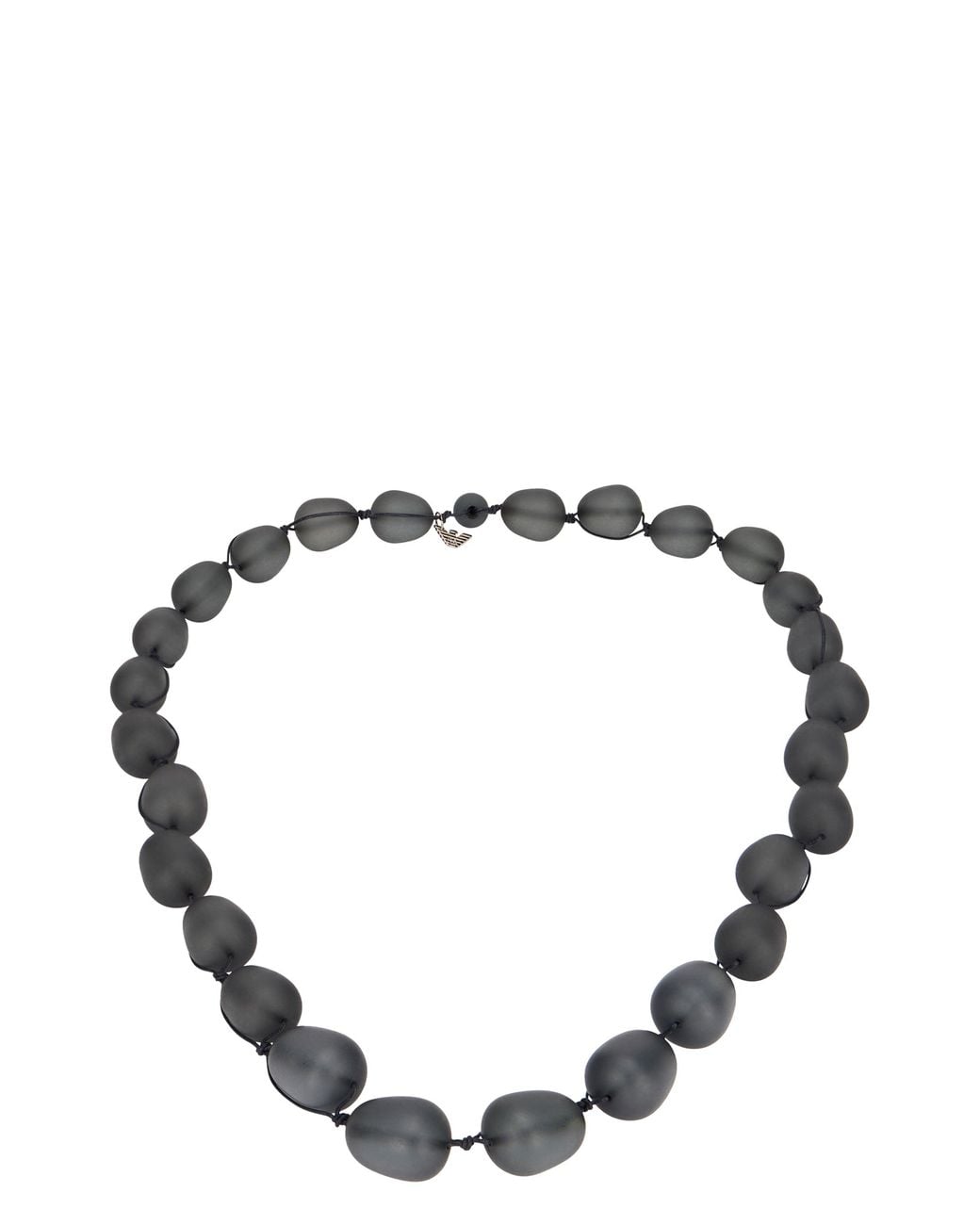 Emporio Armani Black Necklace With Resin Pearls