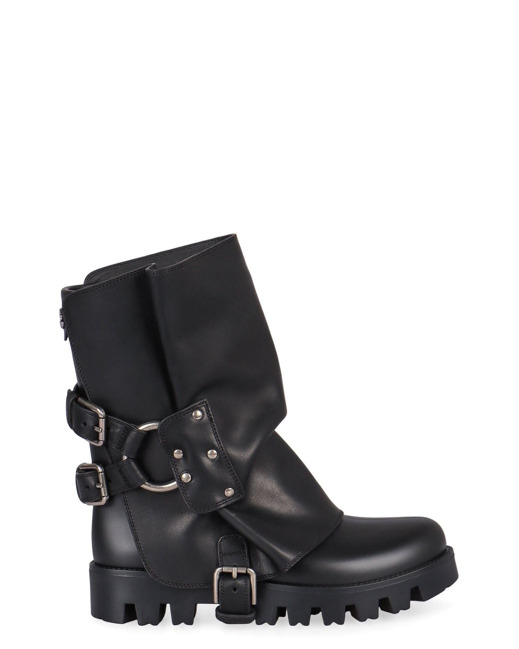 Dolce & Gabbana Black Dolce & Gabbana Rubber And Leather Boots