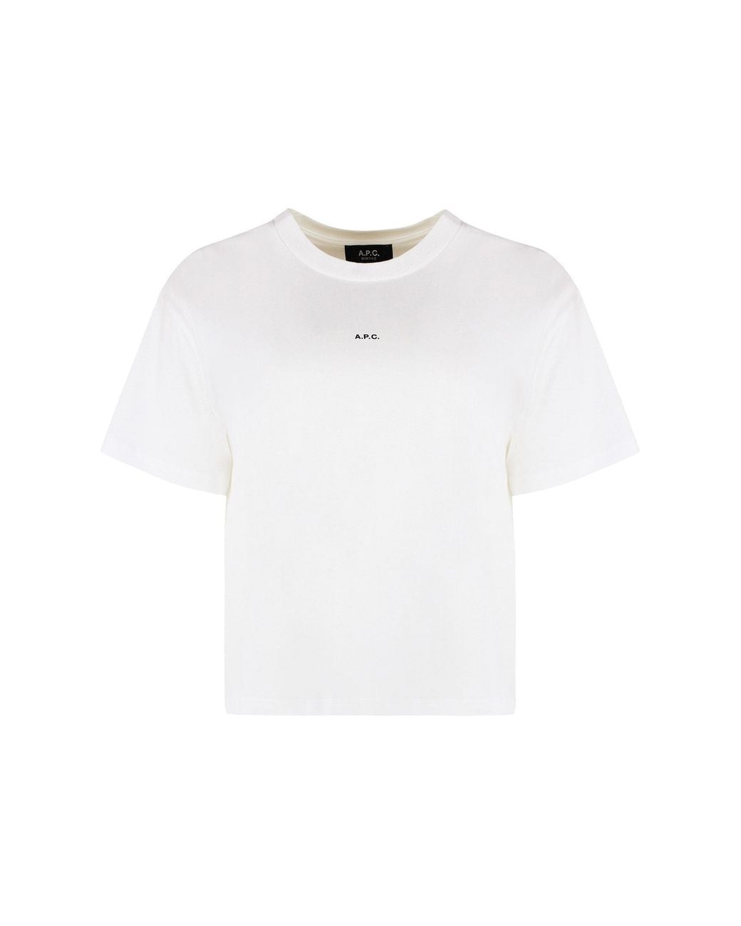 A.P.C. White Organic Cotton Crew-Neck T-Shirt T-Shirts & Jerseys