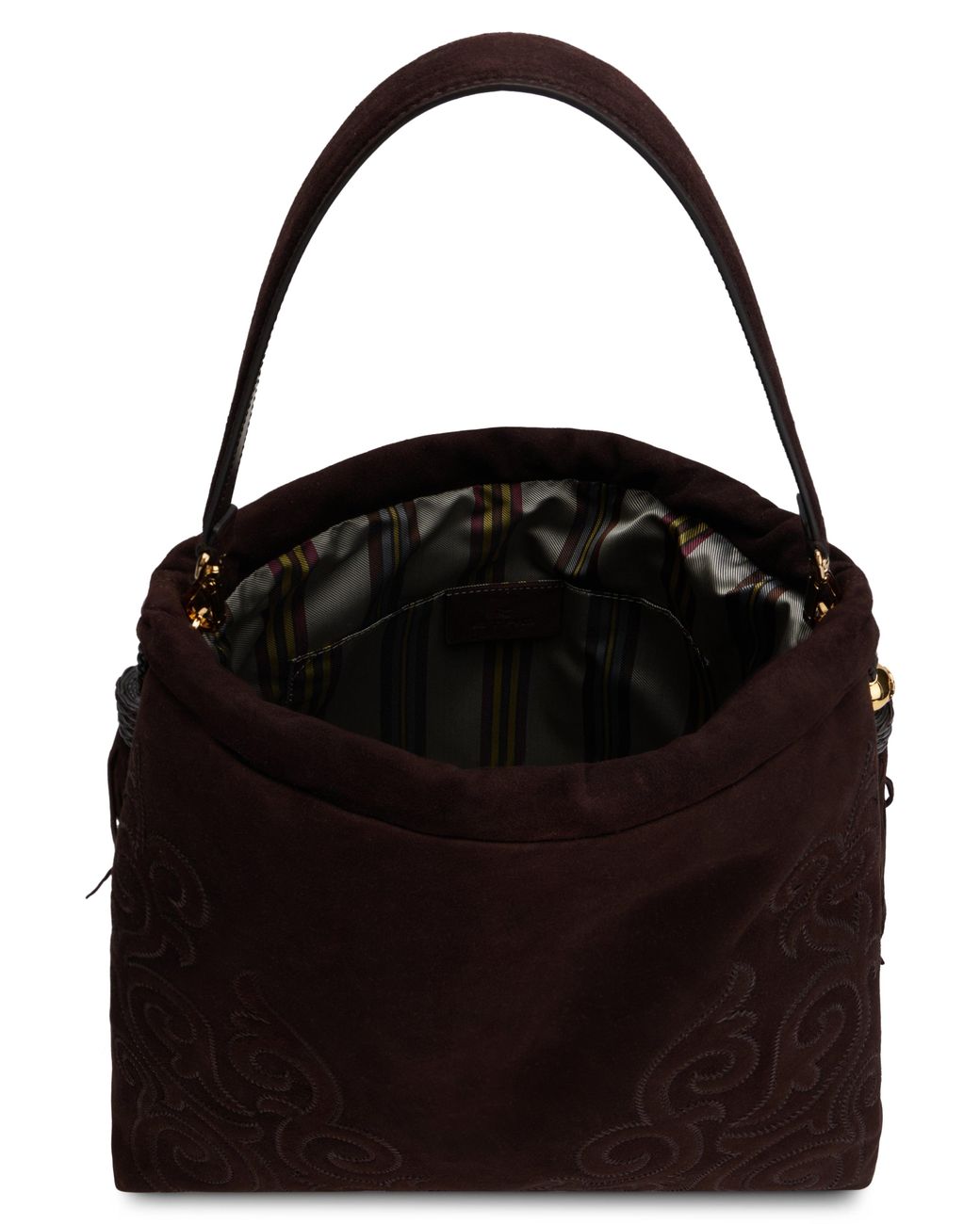 Etro Black Tassel Handbag With Two Thin Handles