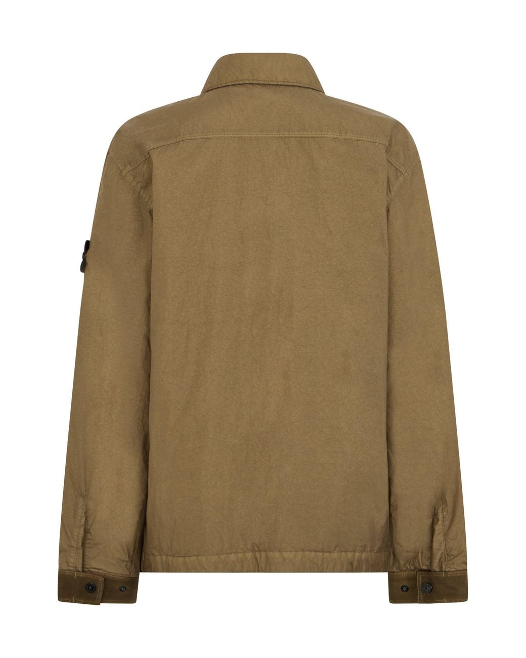 Stone Island Green Raincoat With Buttons for men