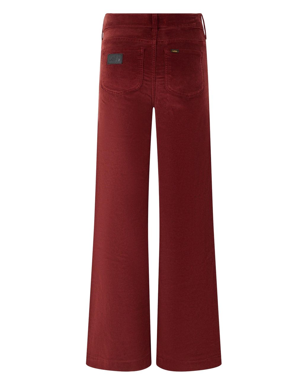Lois Red High-Waist Corduroy Palazzo Pants