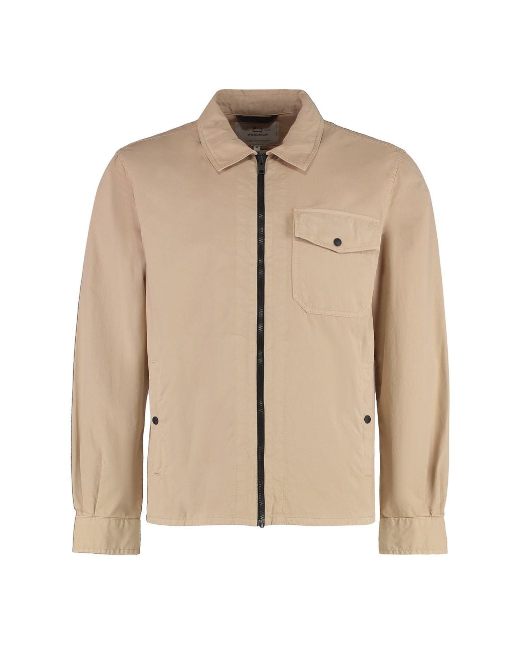 Woolrich Natural Gabardine Overshirt for men