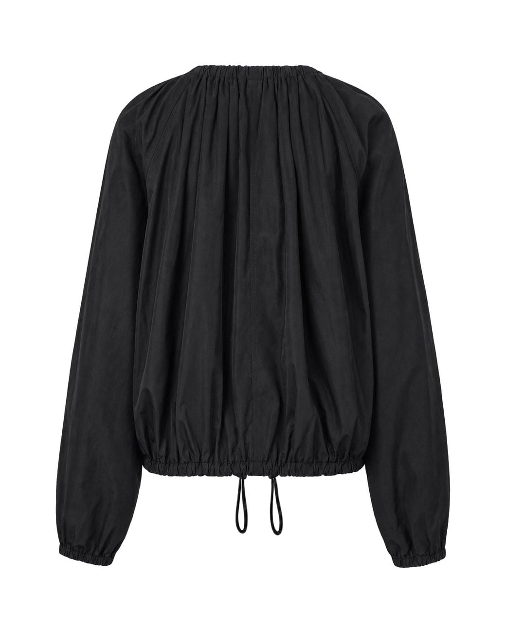 Totême Black Light Jacket With Adjustable Drawstring