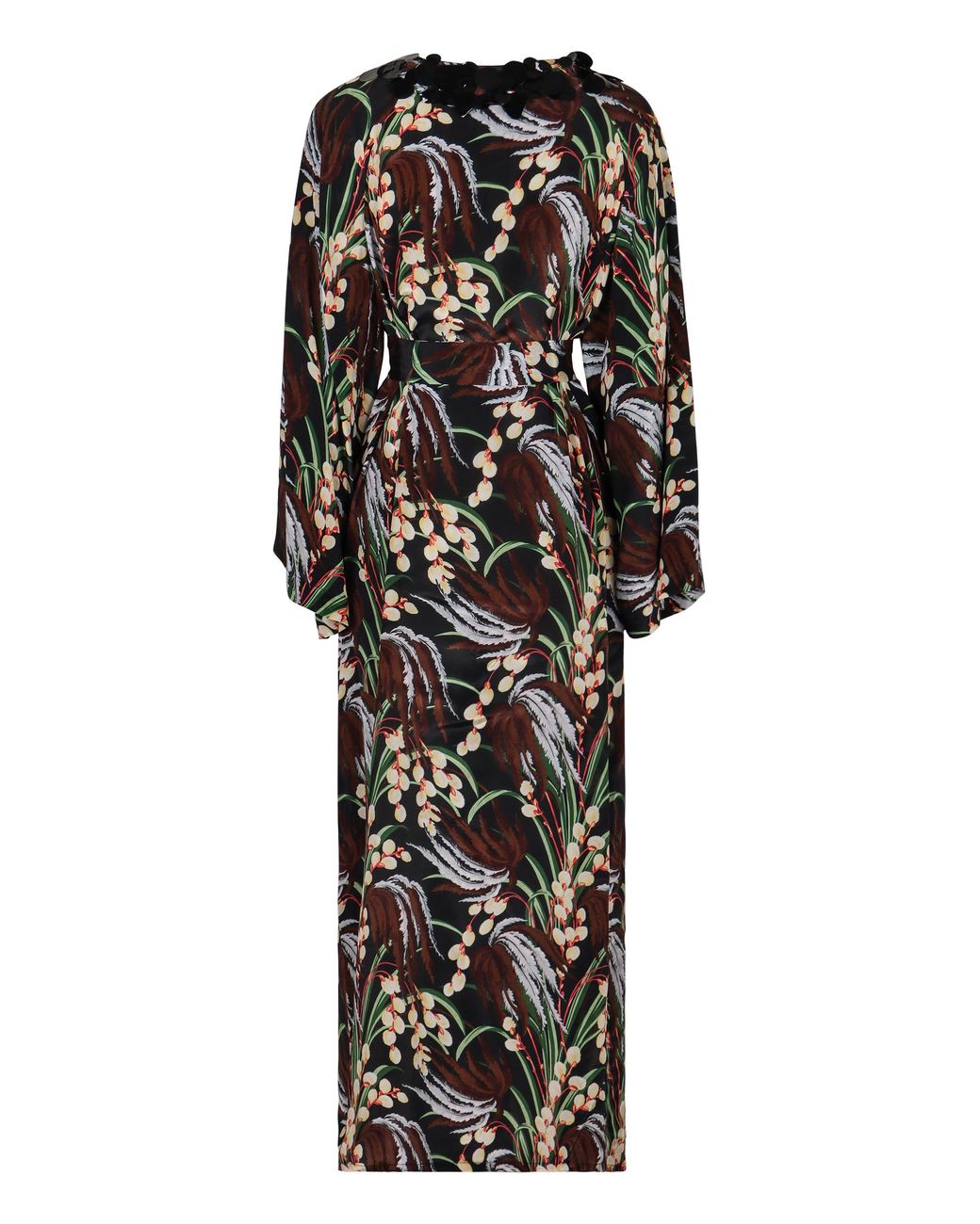 P.A.R.O.S.H. Black Printed Crepe Dress