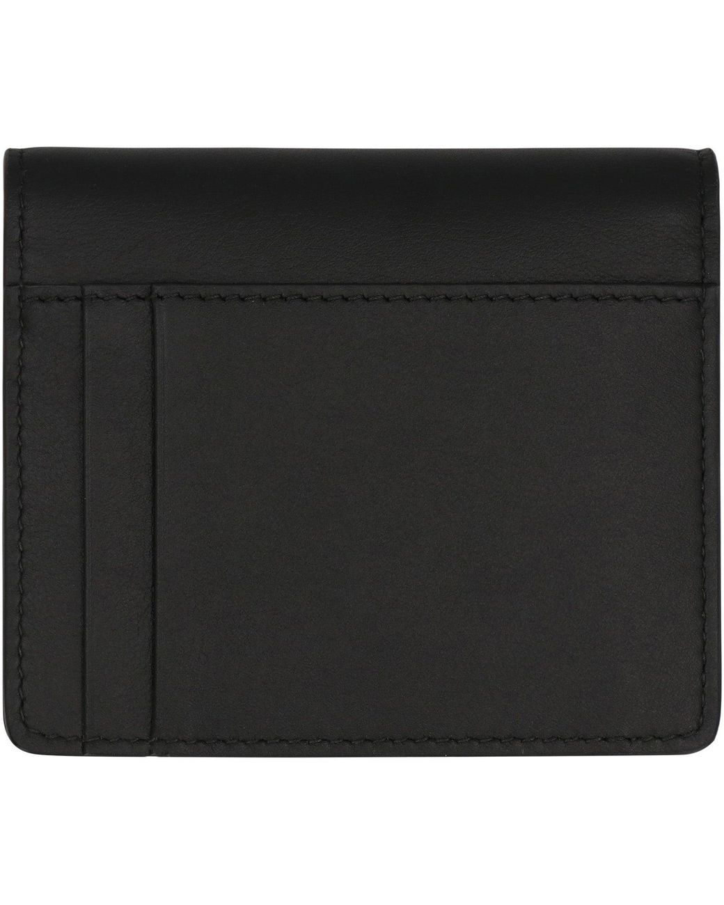 Dolce & Gabbana Black Dolce & Gabbana Calfskin Leather Wallet With Logo