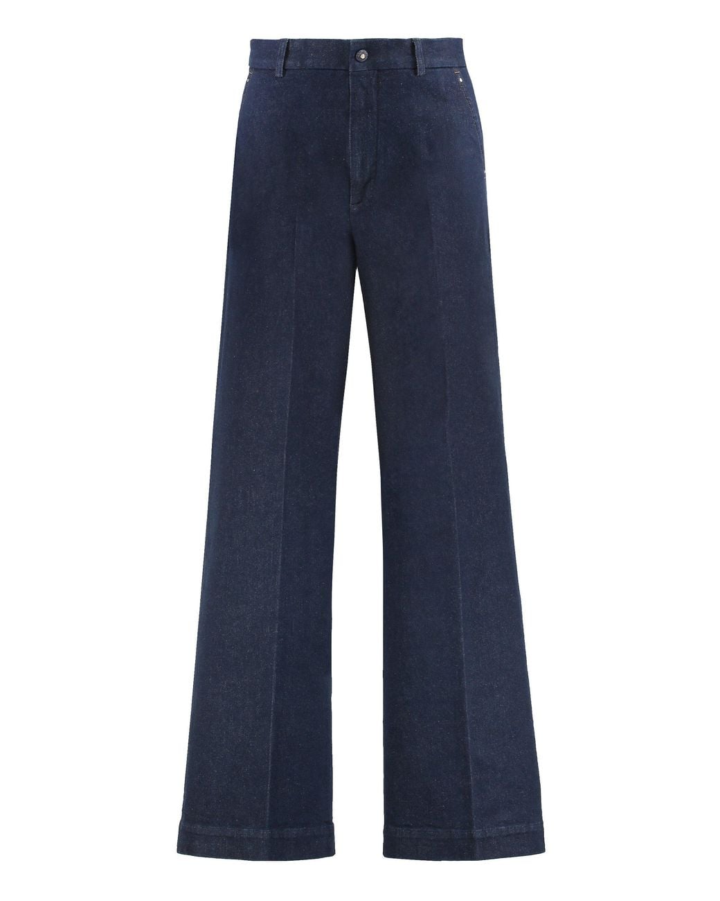 Moncler Blue Wide-Leg Jeans