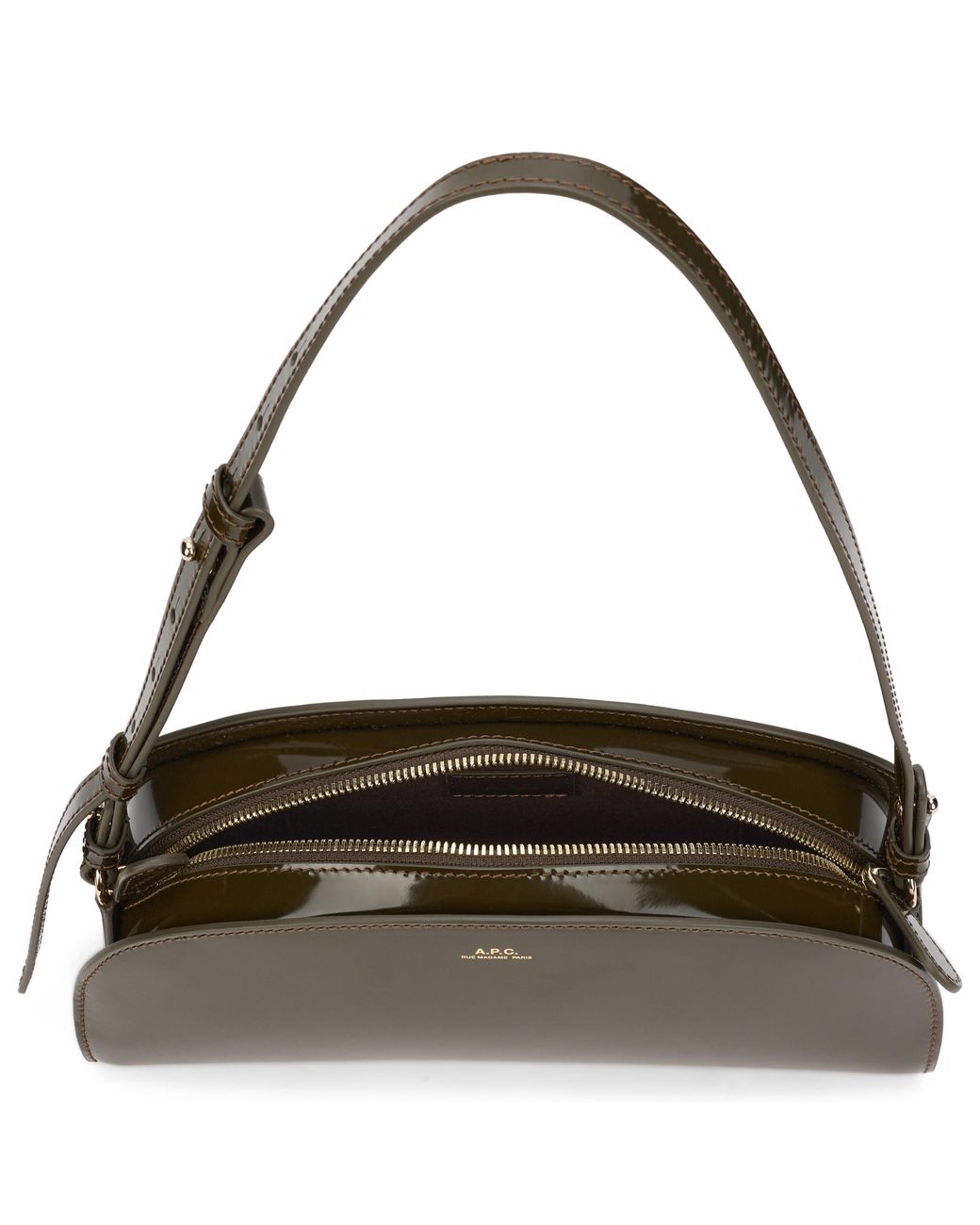 A.P.C. Brown Leather Shoulder Bag