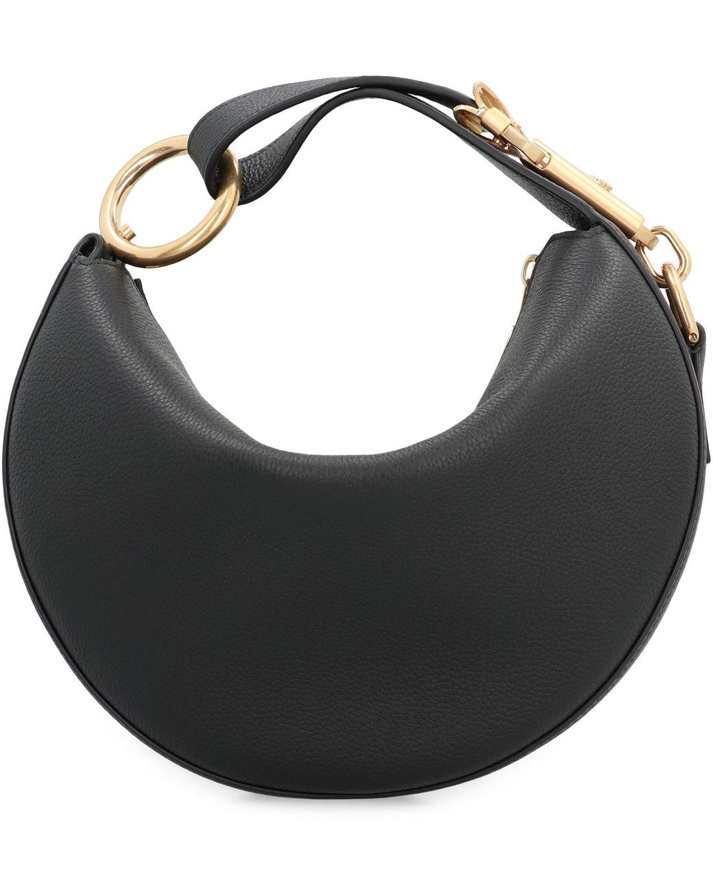 Burberry Black Knight Arc Mini Leather Shoulder Bag