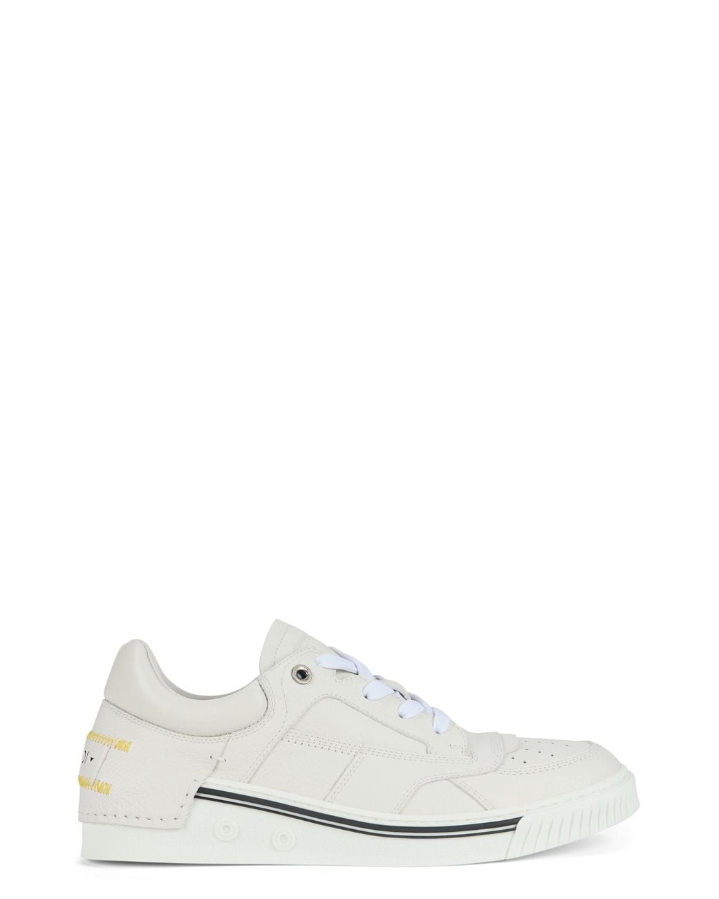 Fendi White Low Leather Sneakers for men