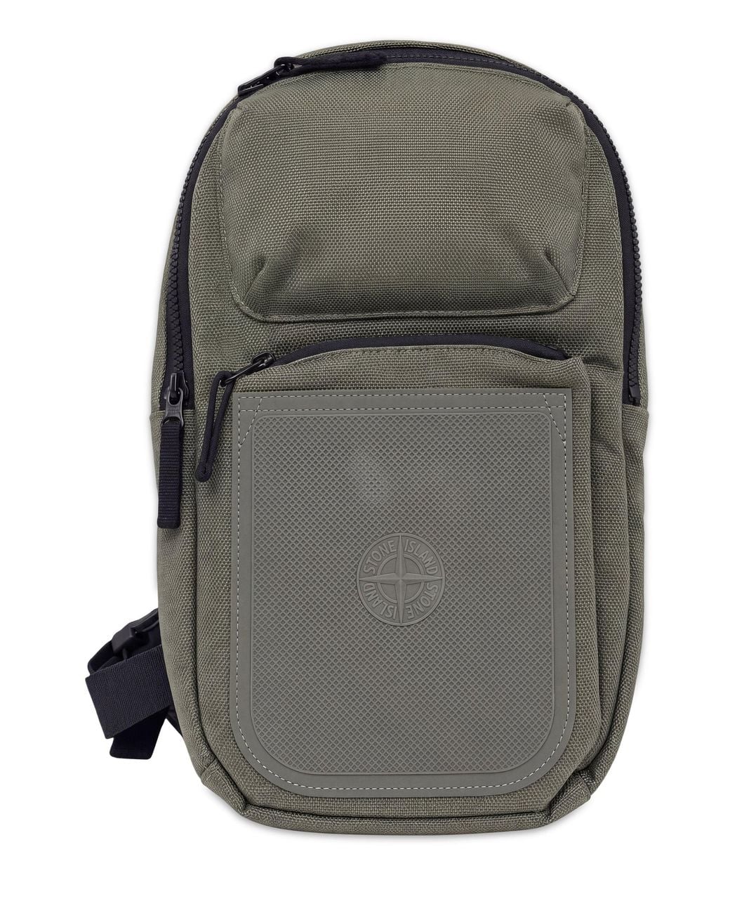 Stone Island Gray Canvas Backpack for men