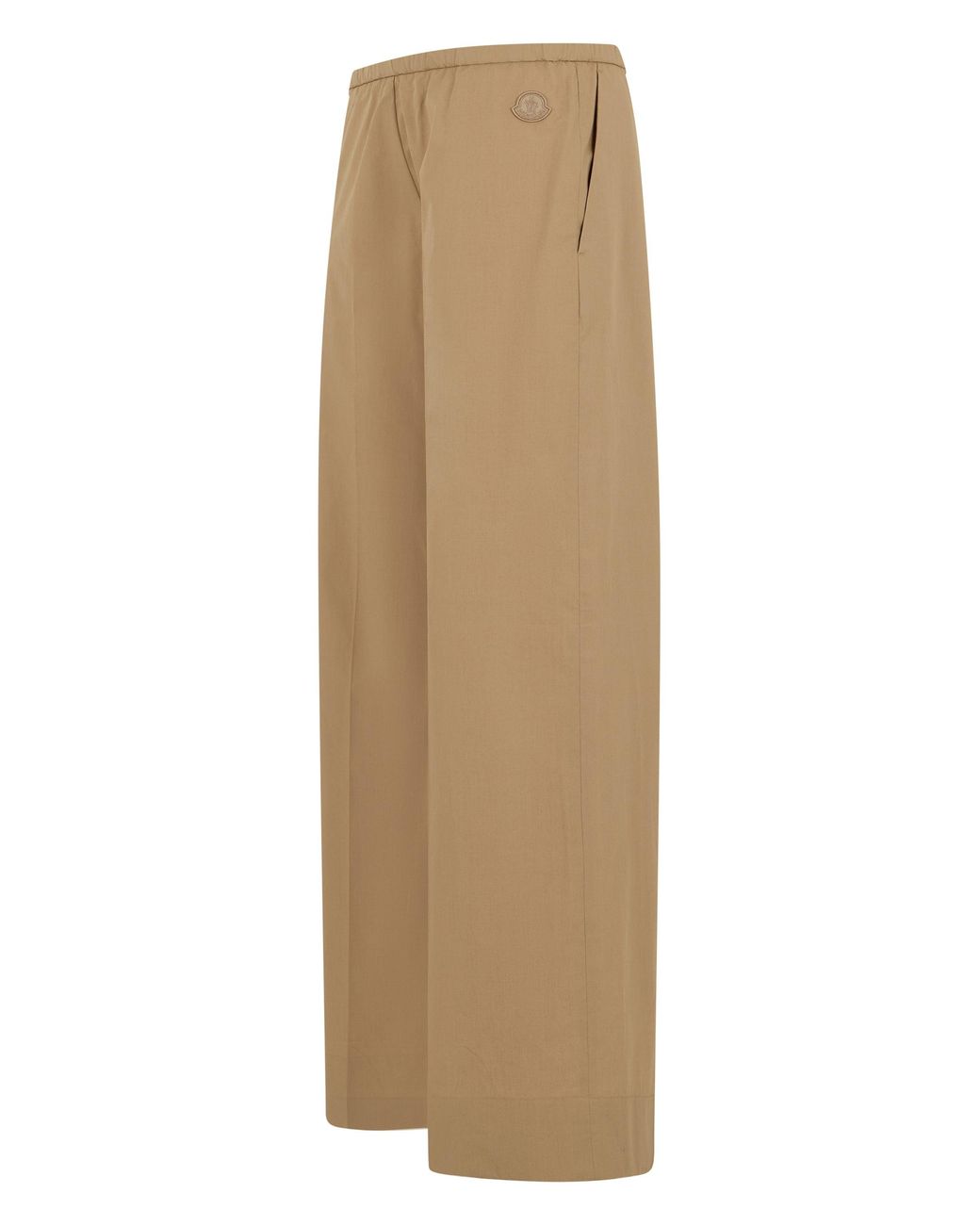 Moncler Natural Wide-Leg Cotton Trousers