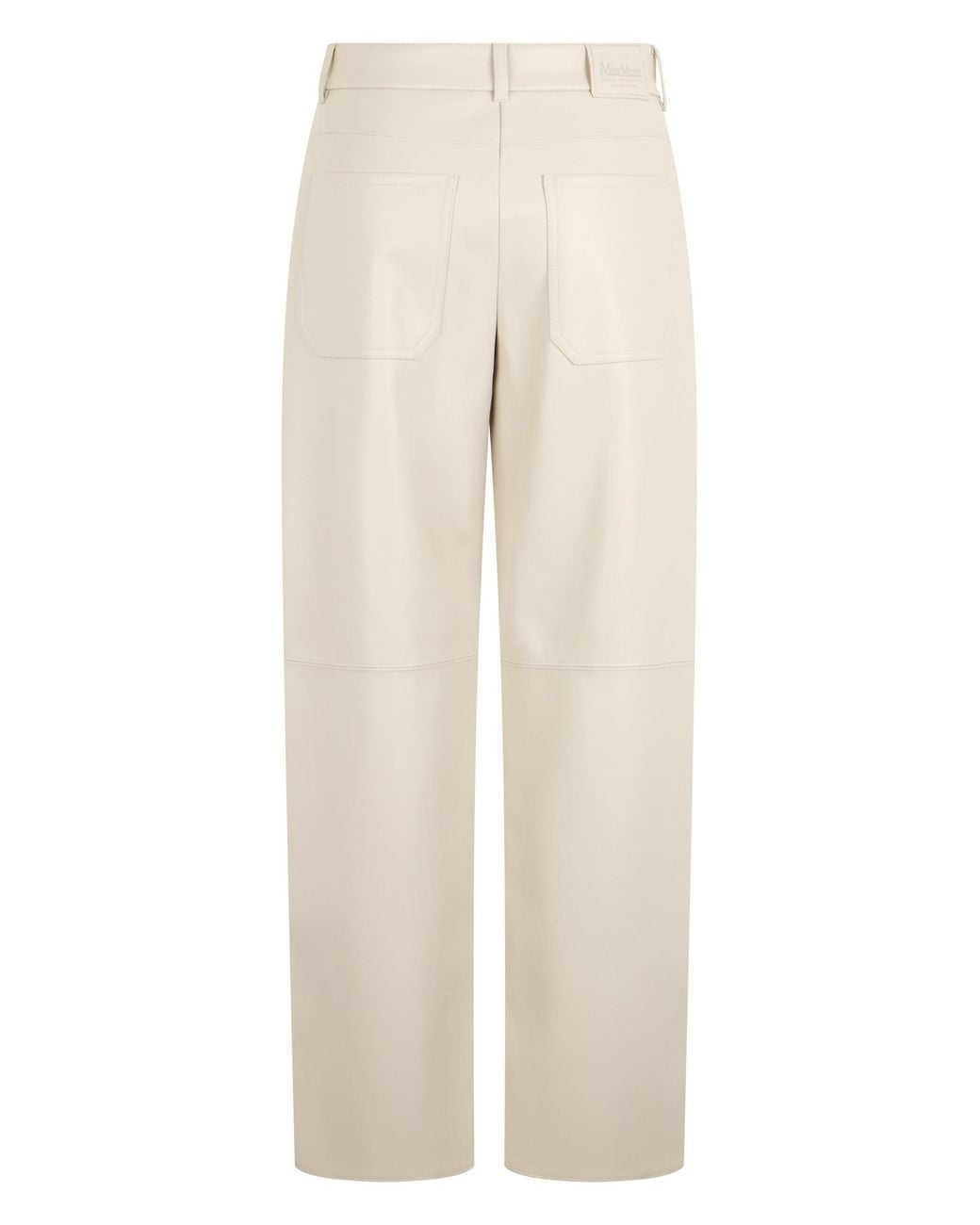 Max Mara White Loose Polyester Pants