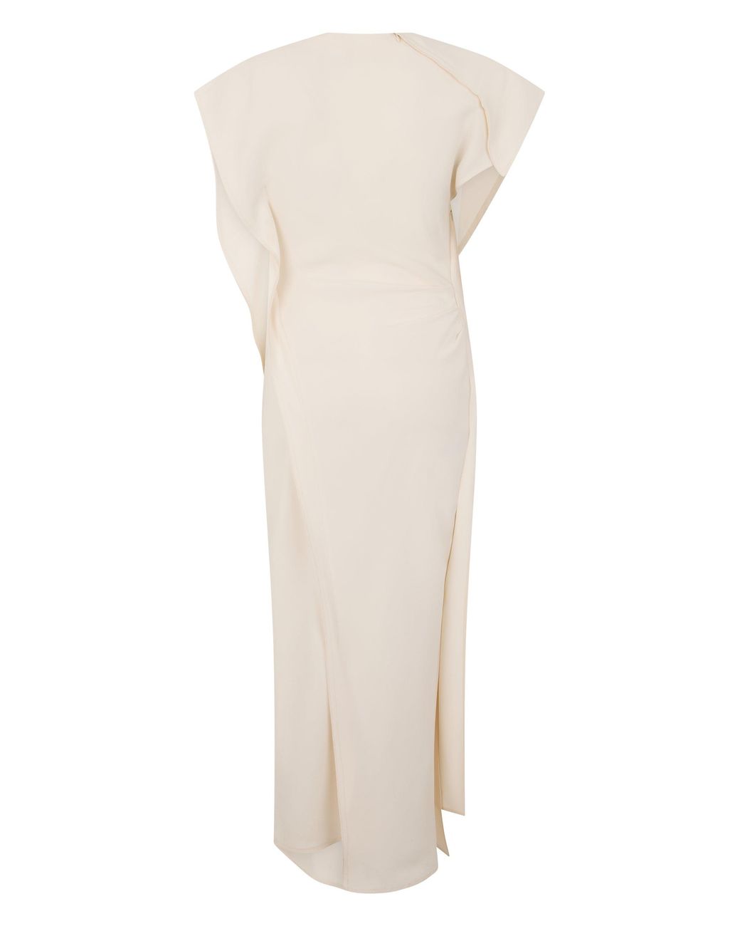 Victoria Beckham White Asymmetrical Long Dress