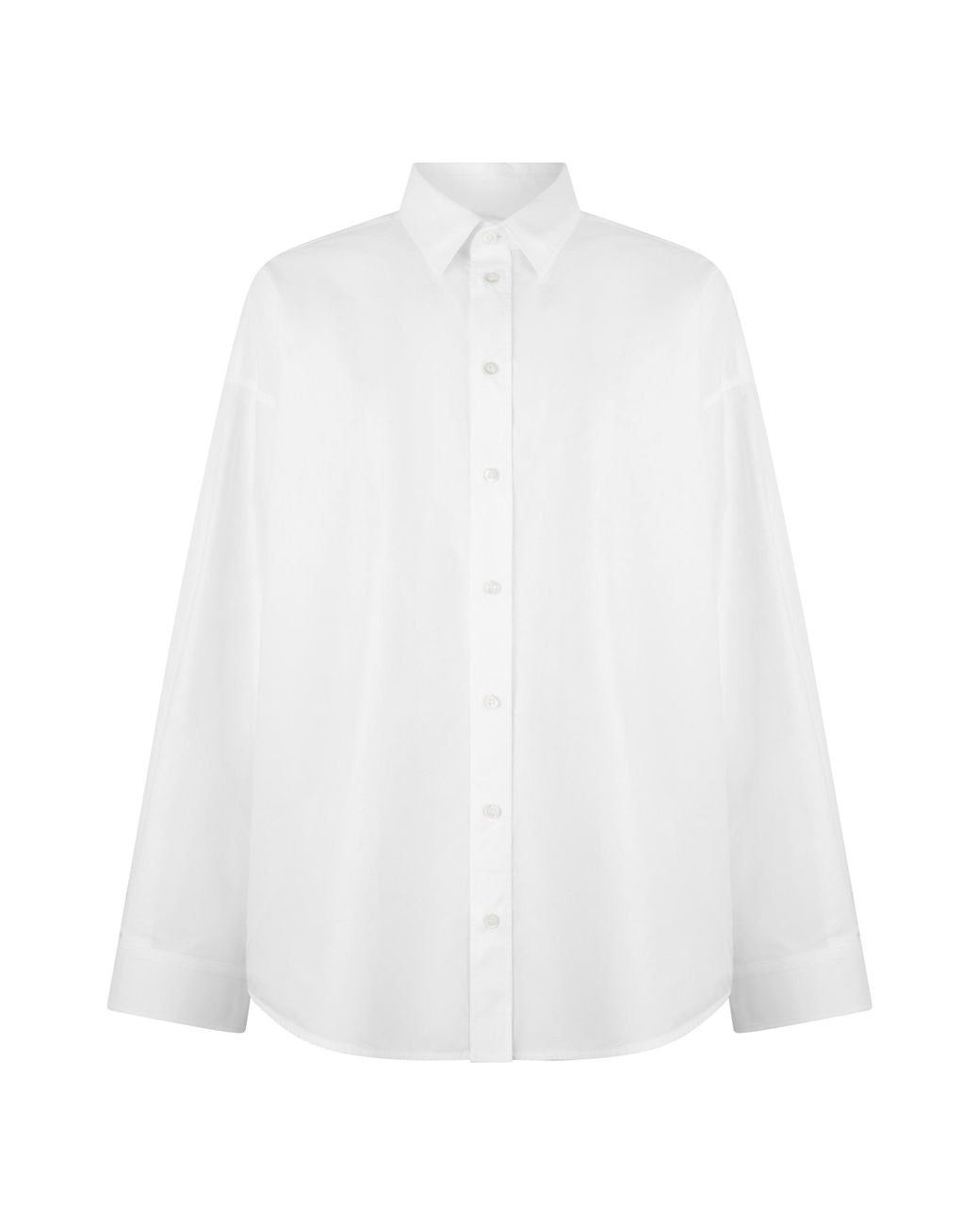 Balenciaga White Flared Cotton Shirt