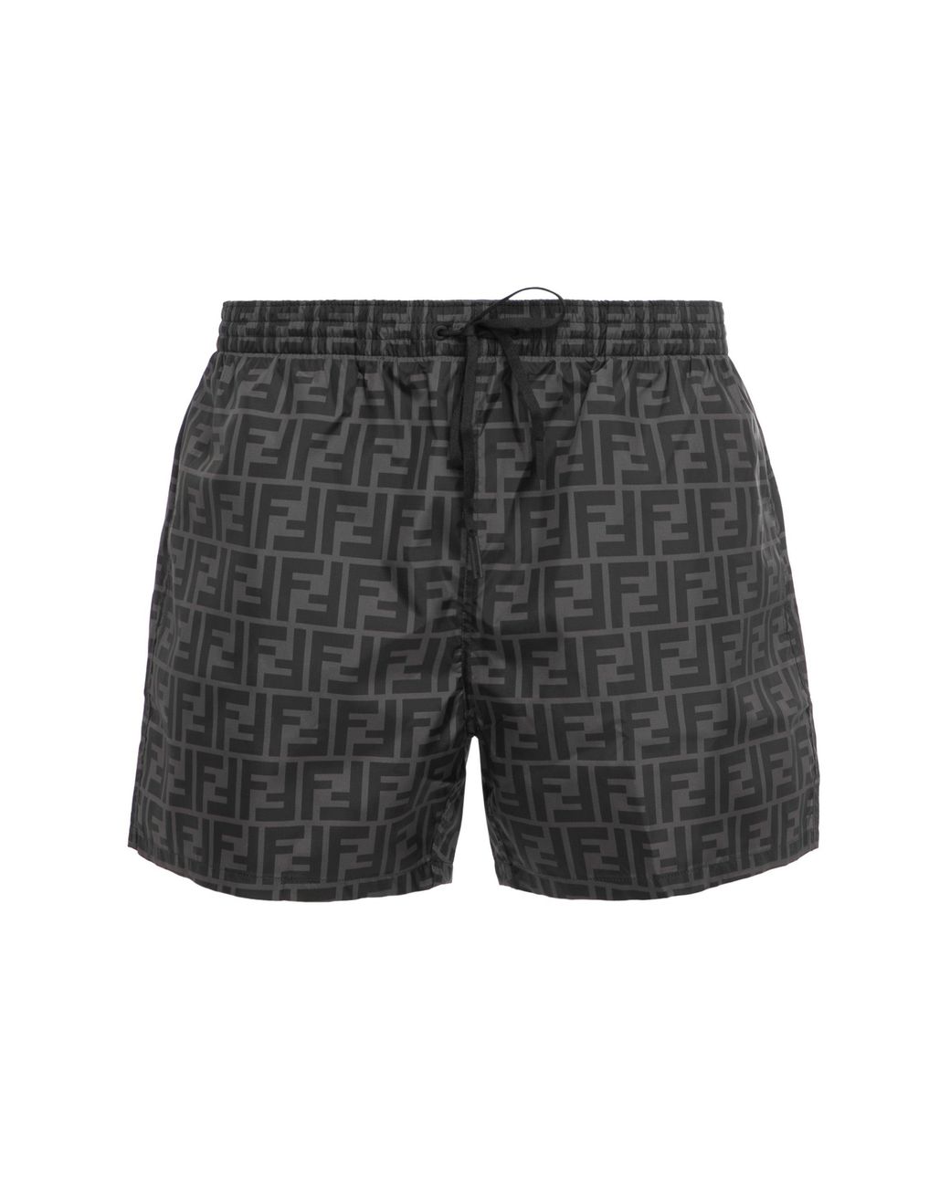 Fendi Gray Nylon Swim Shorts for men