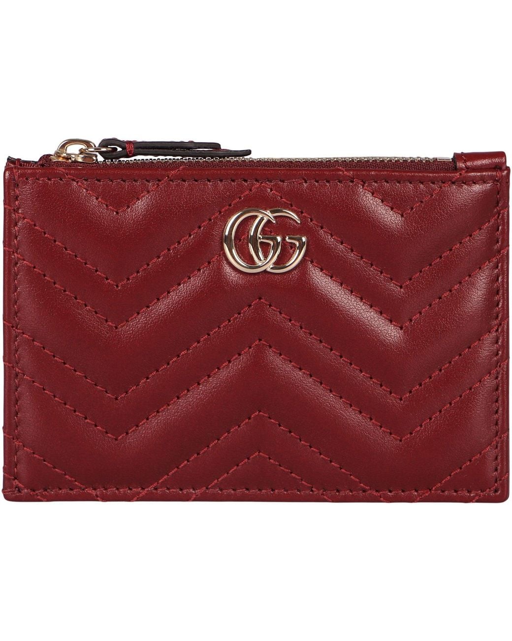 Gucci Red Leather Keyring