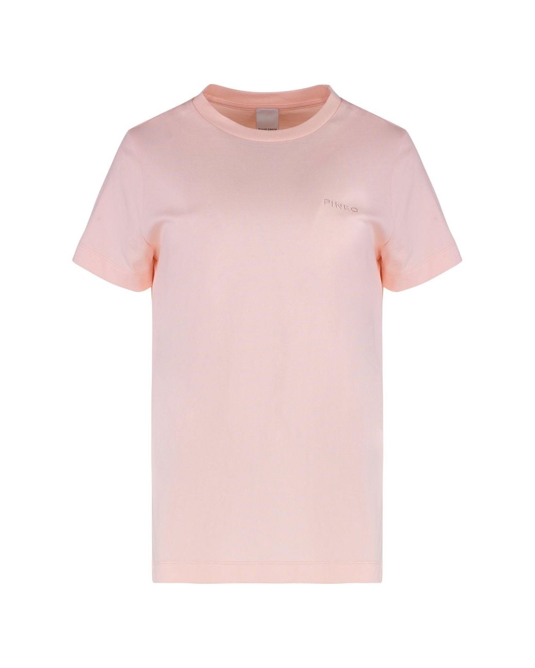 Pinko Pink Start Cotton Crew-Neck T-Shirt T-Shirts & Jerseys