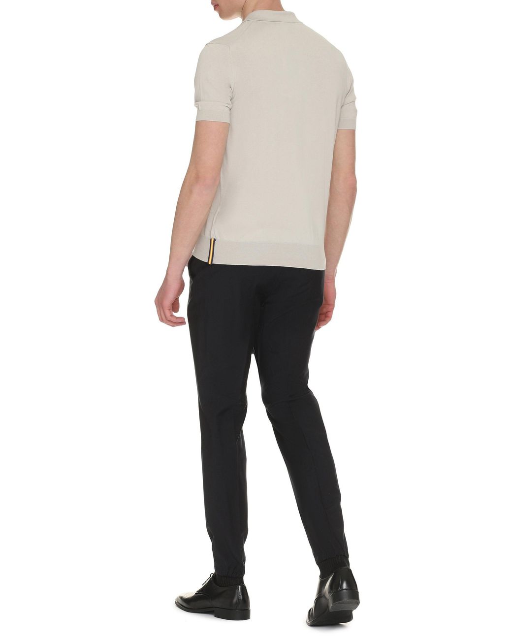 K-Way Gray Pleyne Knitted Cotton Polo Shirt for men