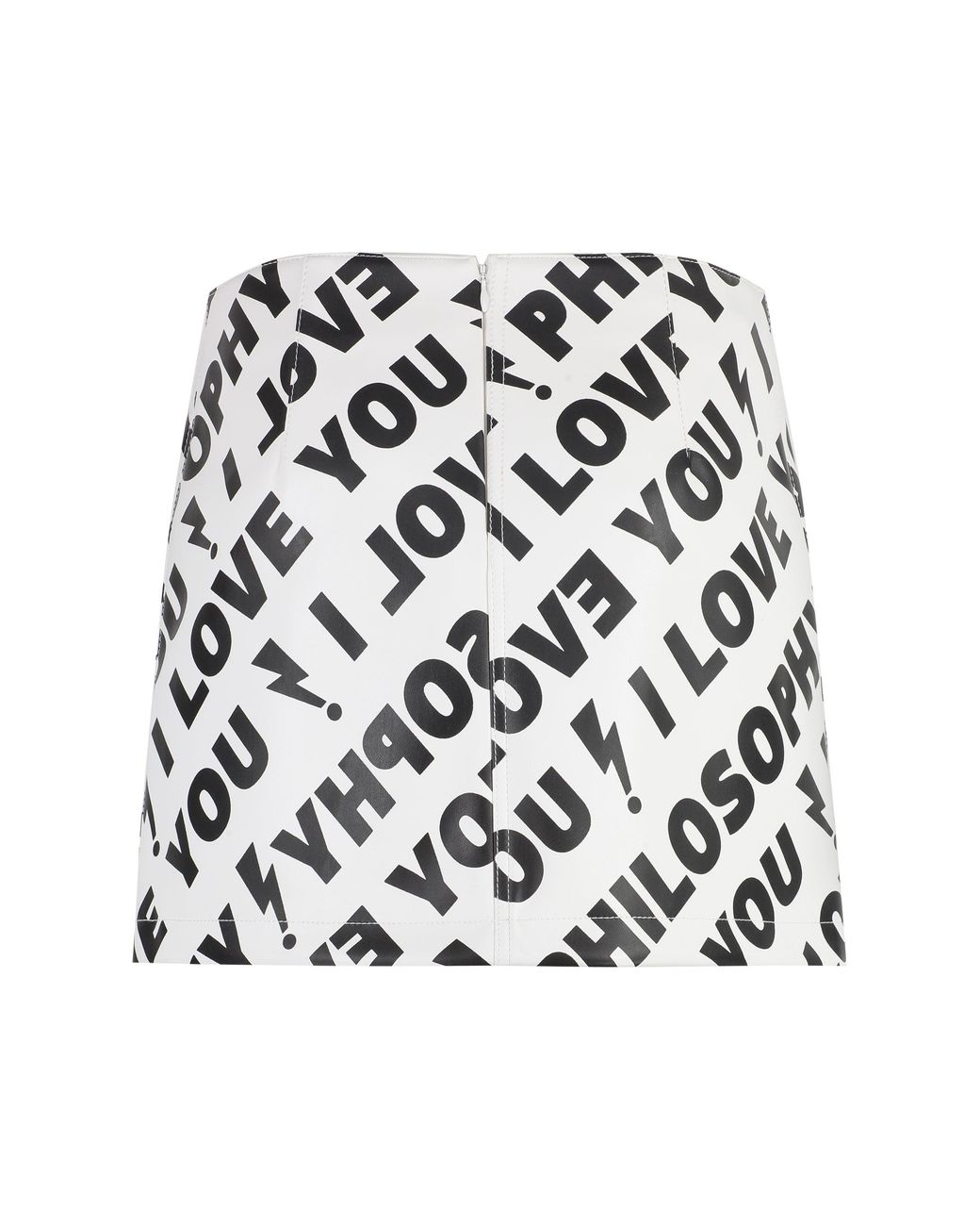 Philosophy Di Lorenzo Serafini Black Faux Leather Mini Skirt