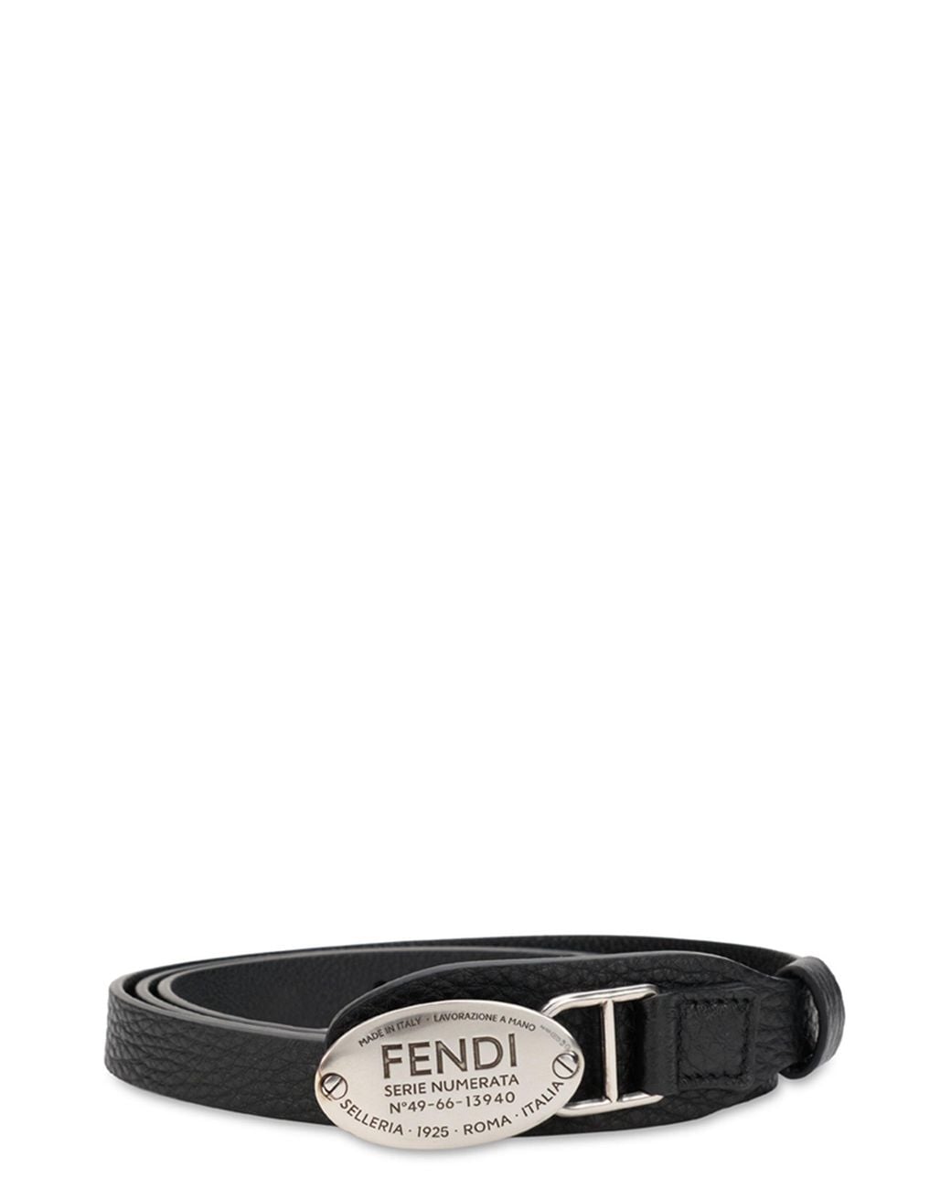 Fendi Black Leather Belt