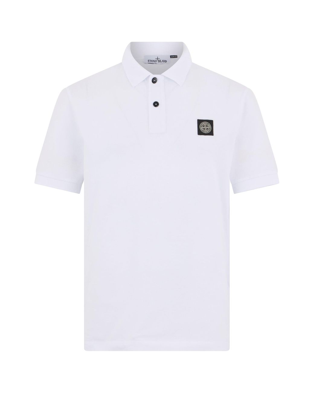 Stone Island White Cotton Polo With Logo for men