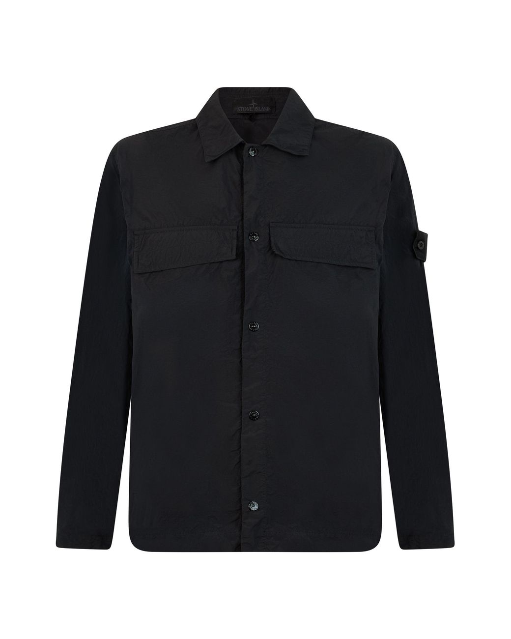 Stone Island Black Overshirt With Buttons for men