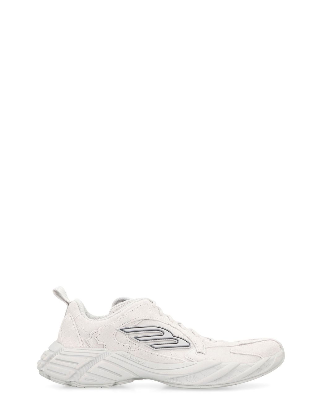 Balenciaga White Monday Low-Top Sneakers Calfskin; Polyester Trainers