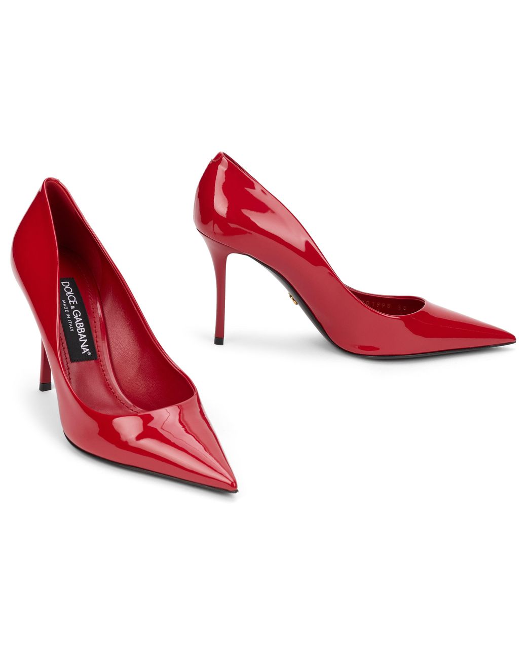 Dolce & Gabbana Red Low-Cut High-Heel Pumps With Sharp Toe