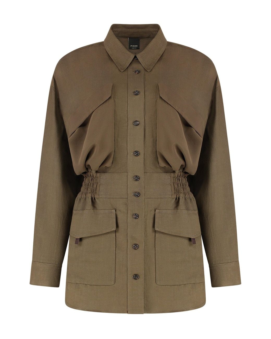 Pinko Green Oramai Viscose Overshirt