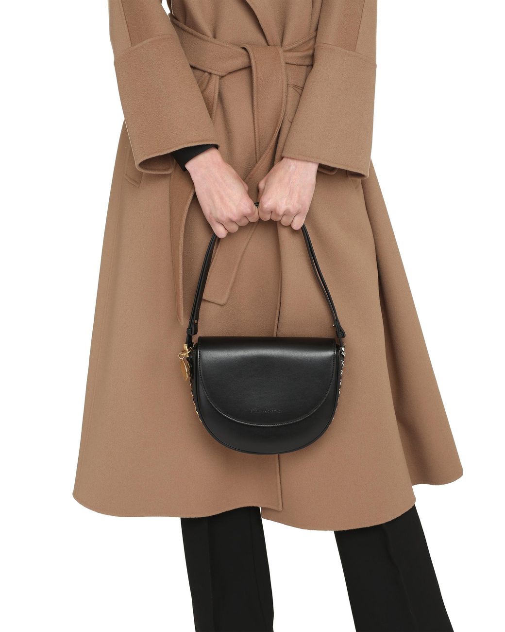 Stella McCartney Black Frayme Shoulder Bag Polyamide