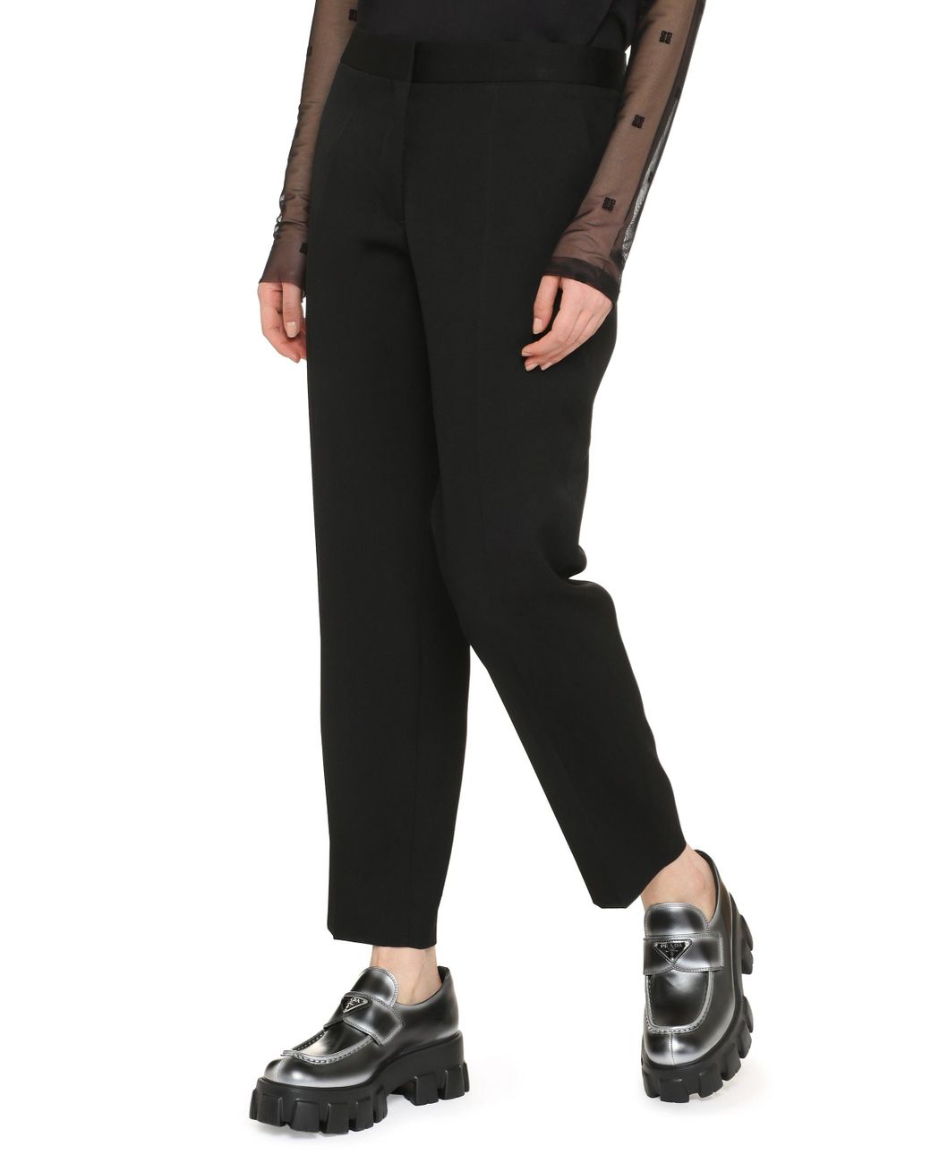 Jil Sander Black Wool Cropped Trousers