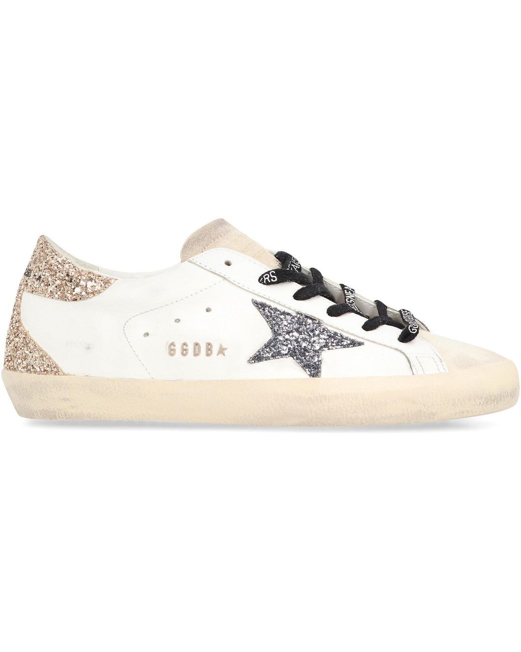 Golden Goose Deluxe Brand White Super-Star Leather Low-Top Sneakers