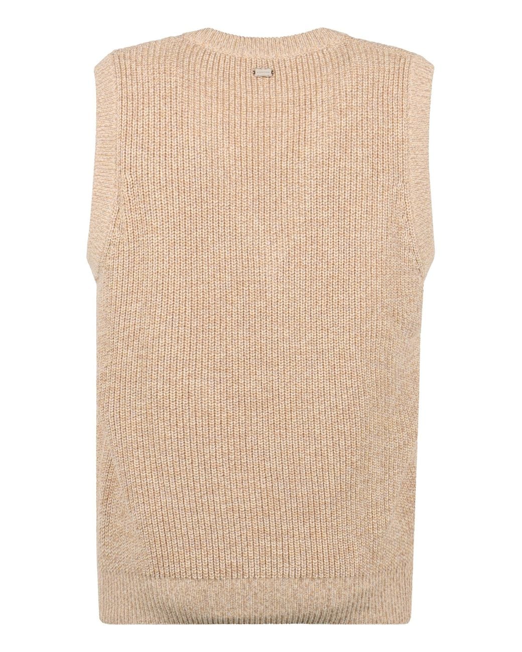 Agnona Natural Knitted Vest for men