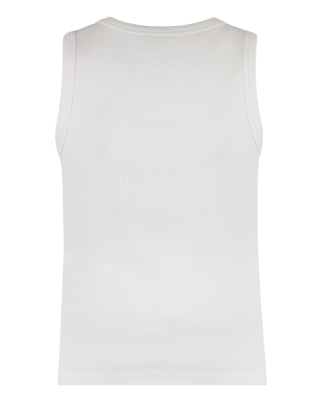 McQueen White Cotton Tank Top