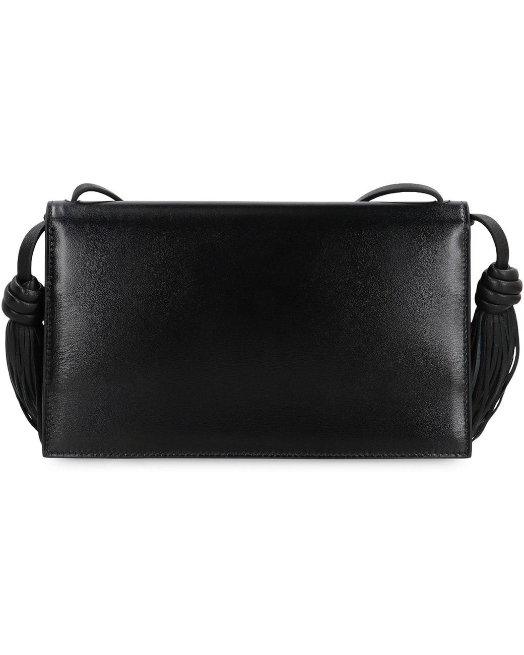 Jil Sander Black Tassel Leather Crossbody Bag