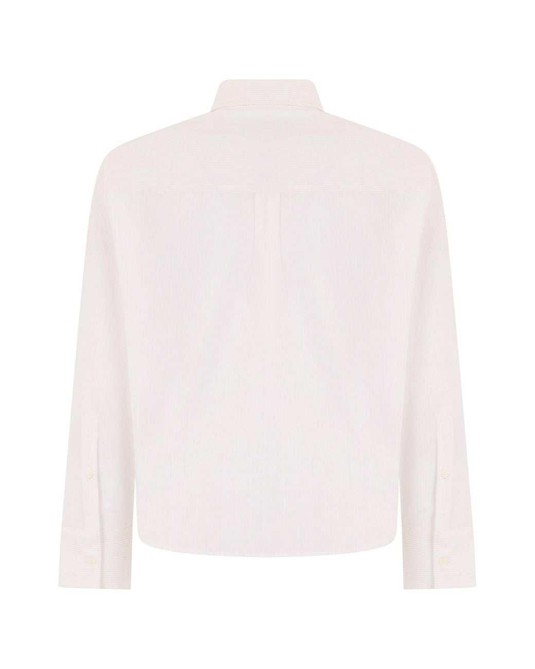 Maison Kitsuné White Shirt Striped Cotton