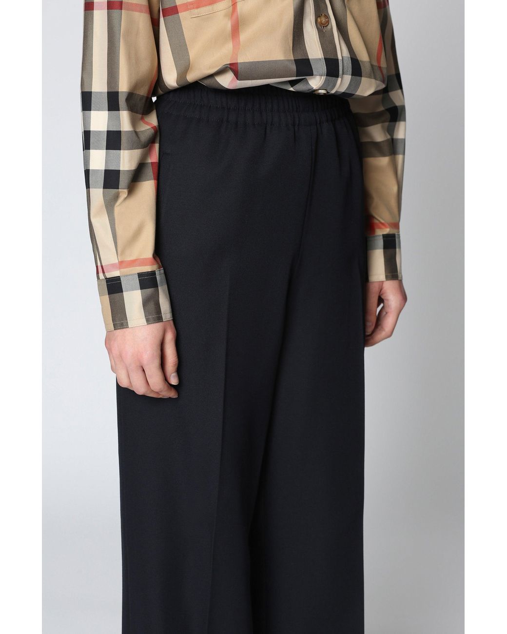 Golden Goose Deluxe Brand Blue Brittany Wool Blend Trousers