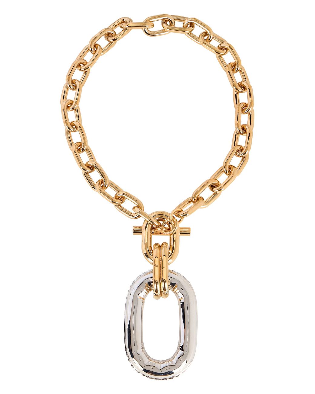 Rabanne Metallic Xl Link Necklace