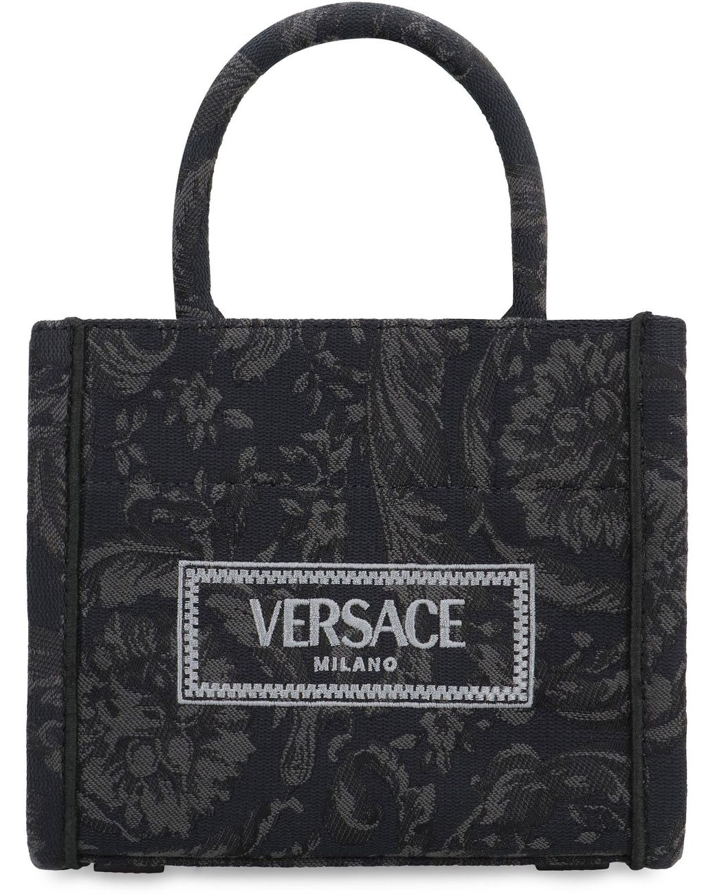Versace Black Athena Mini Tote Bag Polyamide