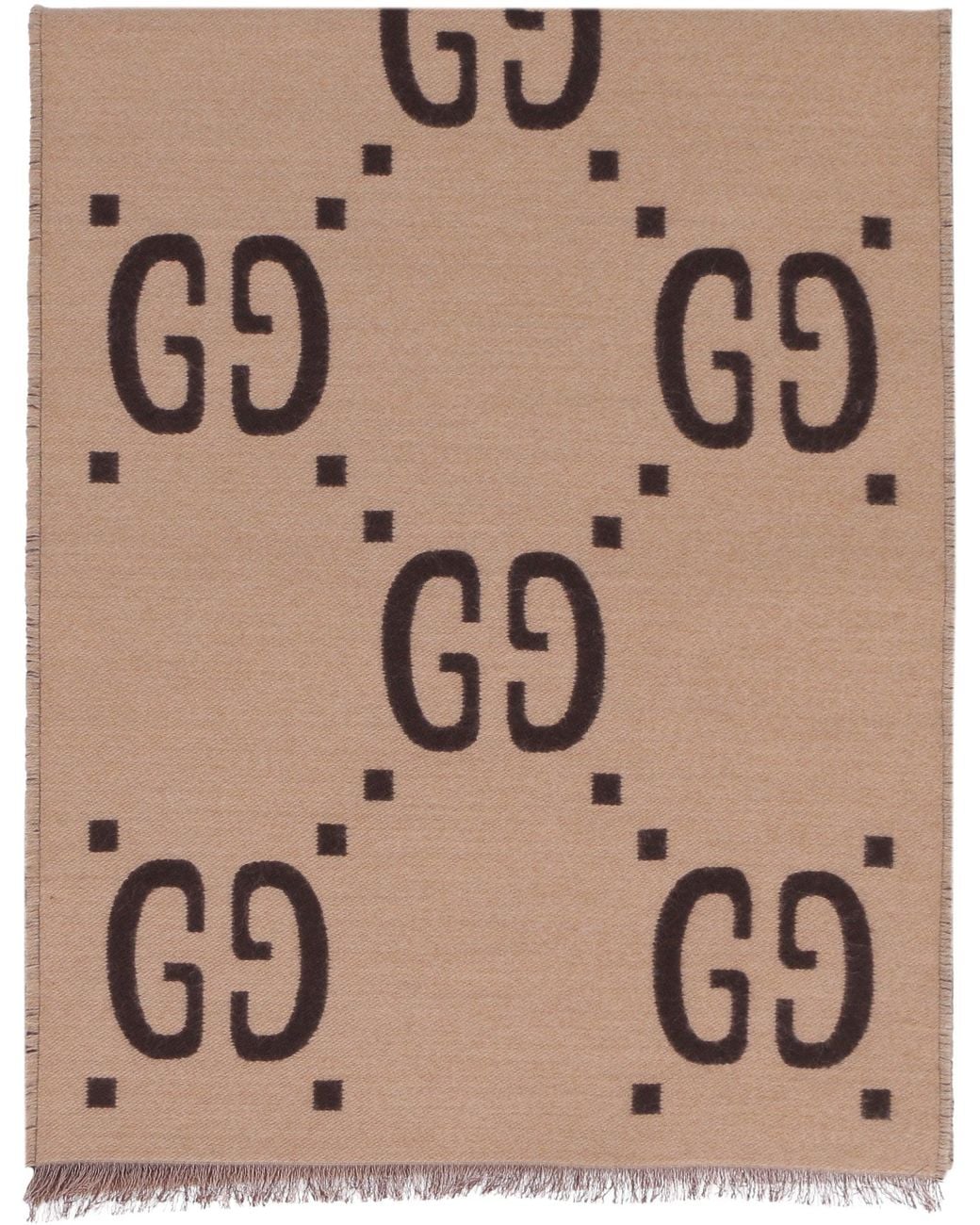 Gucci Natural Wool And Silk Scarf for men