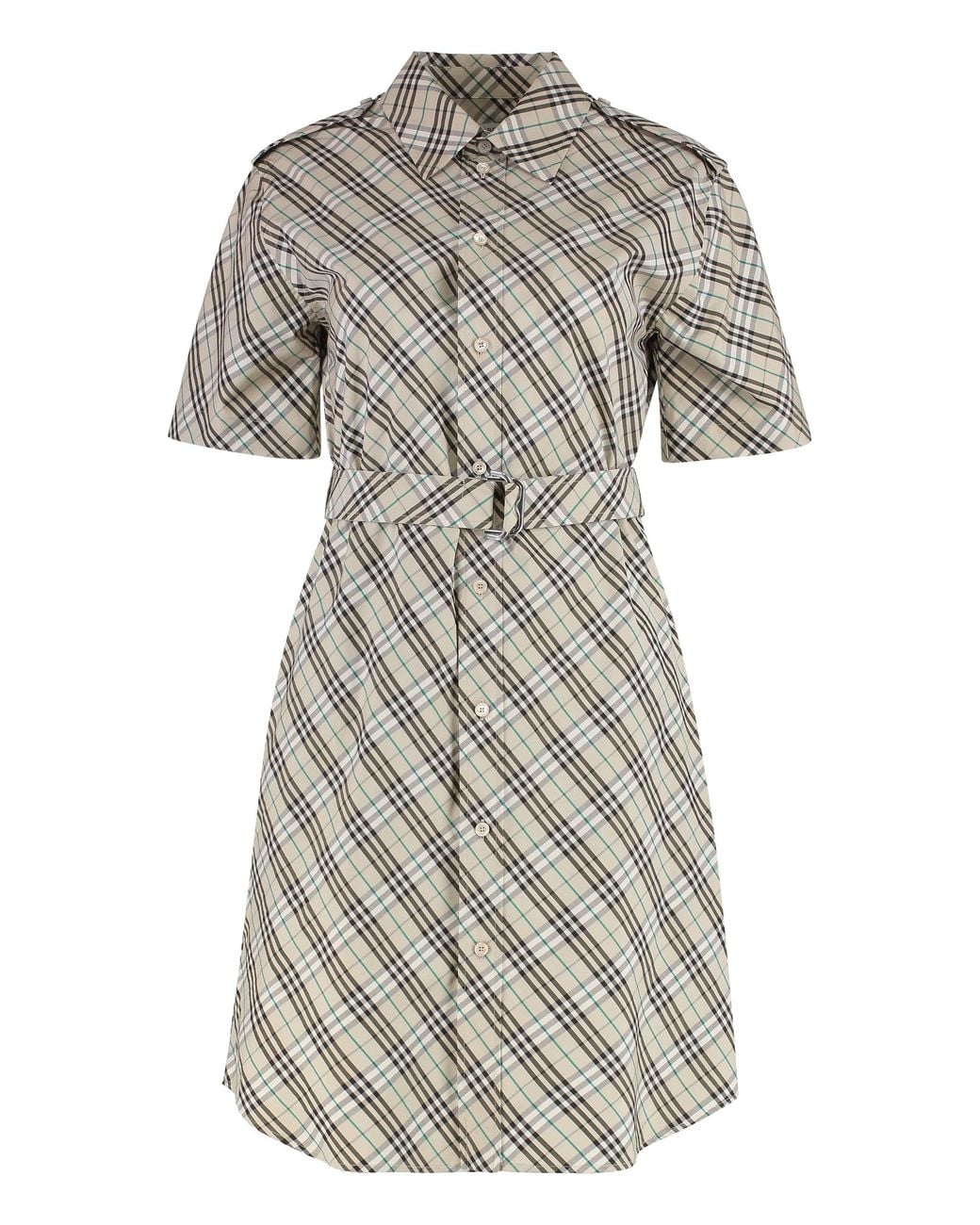 Burberry Natural Cotton Shirtdress